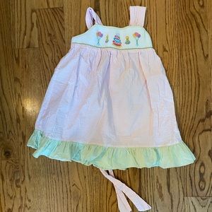 Girls’ smocked birthday dress